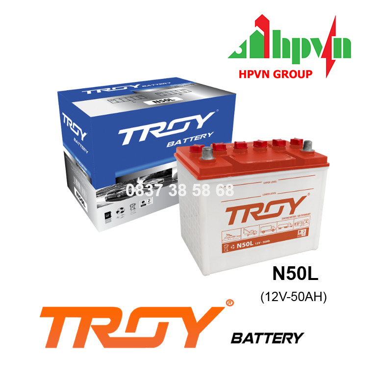 BÌNH ẮC QUY TROY N50L (12V-50AH)